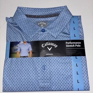 Callaway Men's Light Blue Patterned Polo